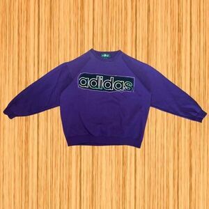 Hunt Club Upcycled adidas Sweatshirt Purple Crewneck Stitched Logo